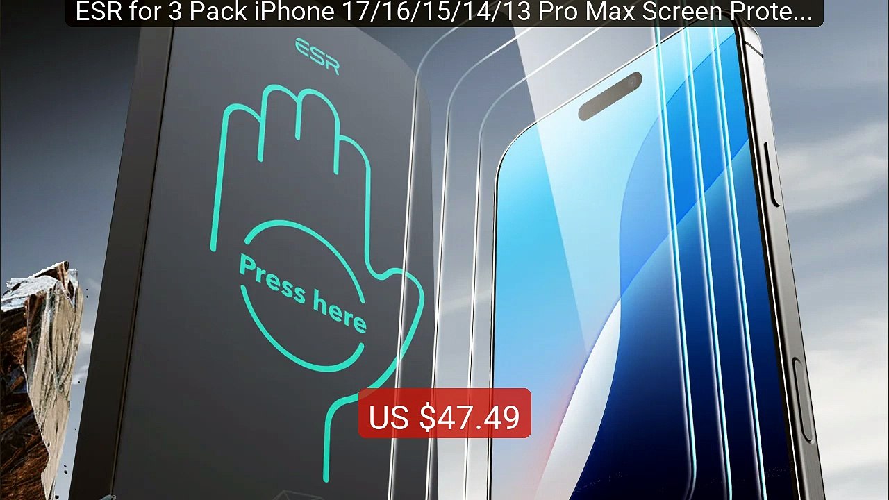 ESR for 3 Pack iPhone 17/16/15/14/13 Pro Max Screen Protector ... -- Best Buy 2026 | Great Quality!