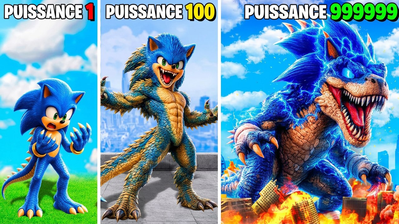 On améliore DINO SONIC dans GTA 5 ! (mod Sonic le film)