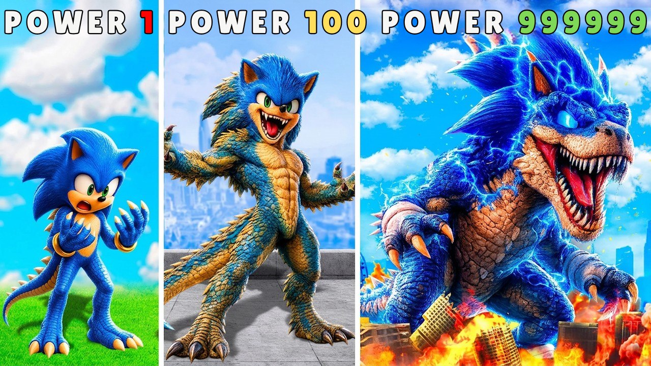 Upgrading DINO SONIC in GTA 5! (Sonic Movie Mod)