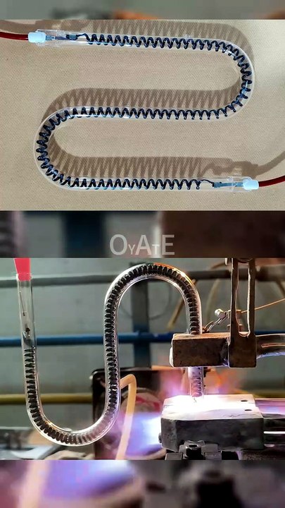 Production procedure of 192mm height 220v 1300w S shape carbon fiber heat lamps ir lamps