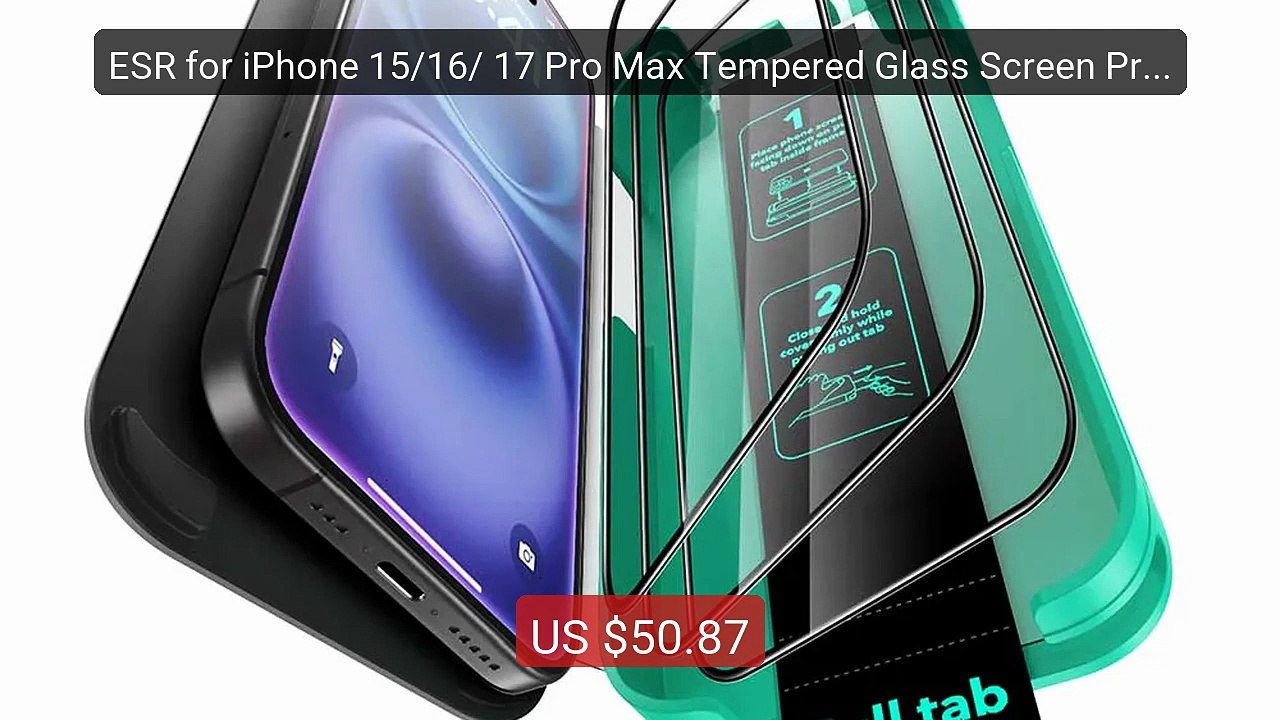 ESR for iPhone 15/16/ 17 Pro Max Tempered Glass Screen Protect... -- Hot Deal 2026 | Limited Offer!