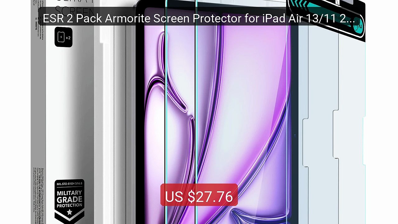 ESR 2 Pack Armorite Screen Protector for iPad Air 13/11 2024 Temper... -- Top Rated 2026 | Buy Now!