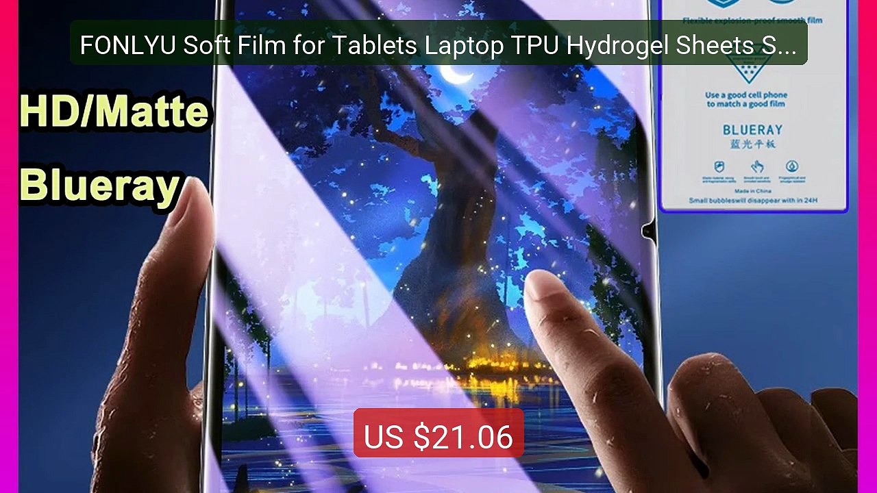 FONLYU Soft Film for Tablets Laptop TPU Hydrogel Sheets Scree... -- Amazing Value 2026 | Must Have!