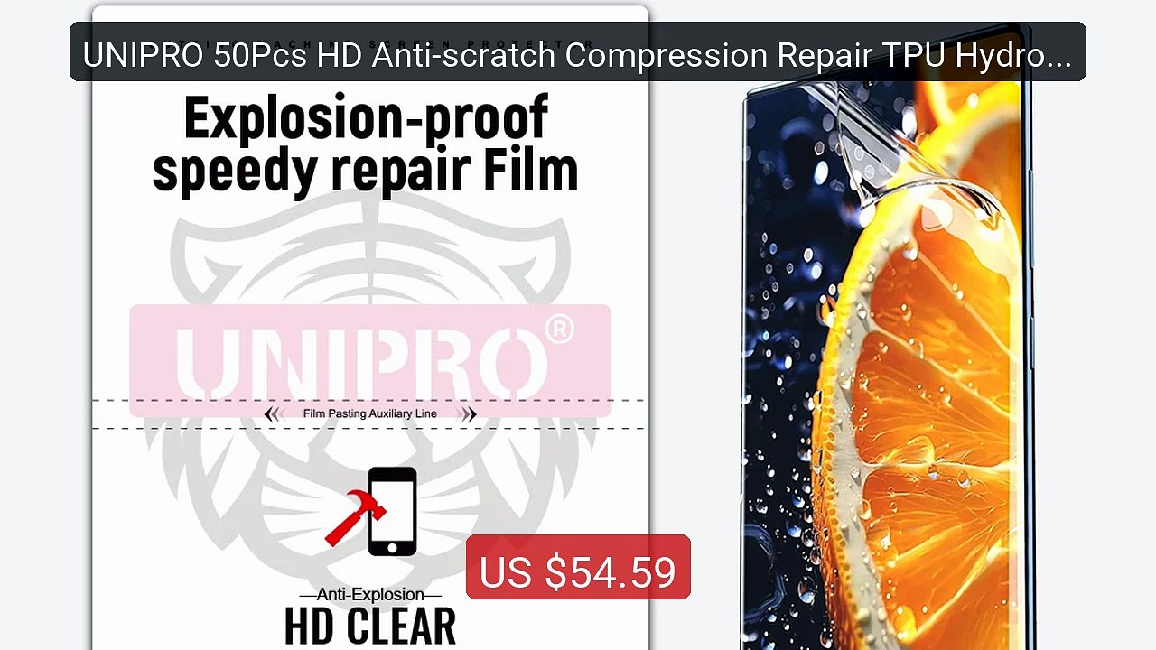 UNIPRO 50Pcs HD Anti-scratch Compression Repair TPU Hydrogel F... -- Best Buy 2026 | Great Quality!