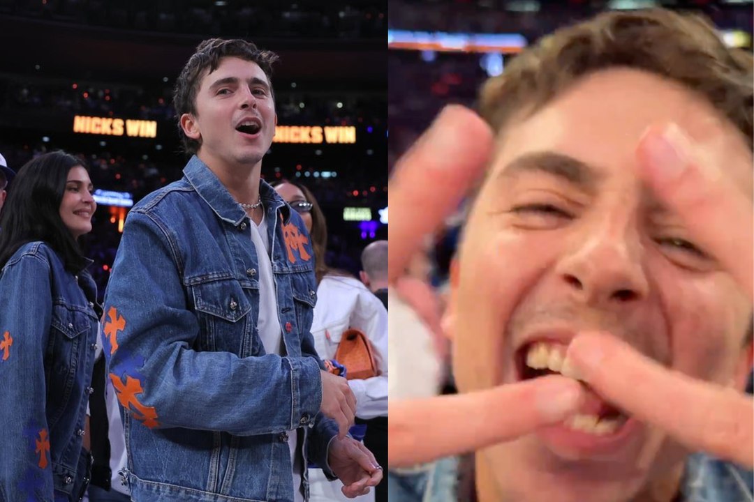 Timothée Chalamet loses it as the Knicks pull off a comeback for the ages