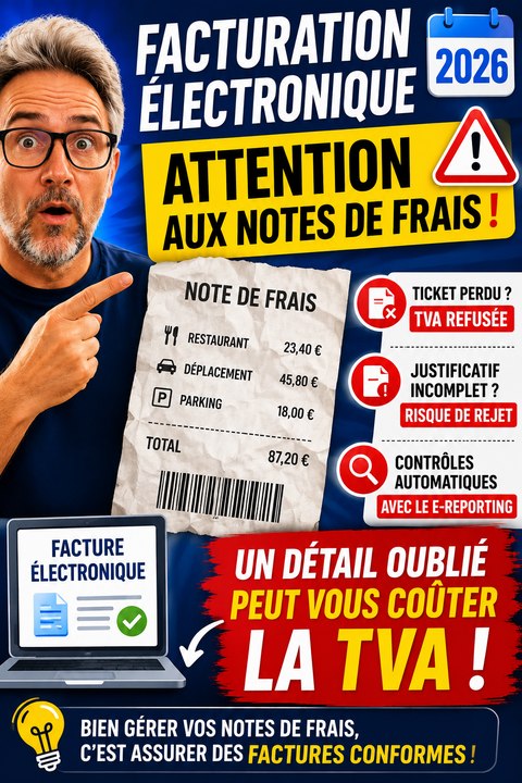 🚨 Notes de frais : le piège qui peut vous faire perdre la TVA !  #facturationelectronique