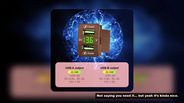 BLALION 45W 5A QC PD 3.0 USB Car Charger Auto Mobile Phone Charger Adapter Fast Charging LED Voltage