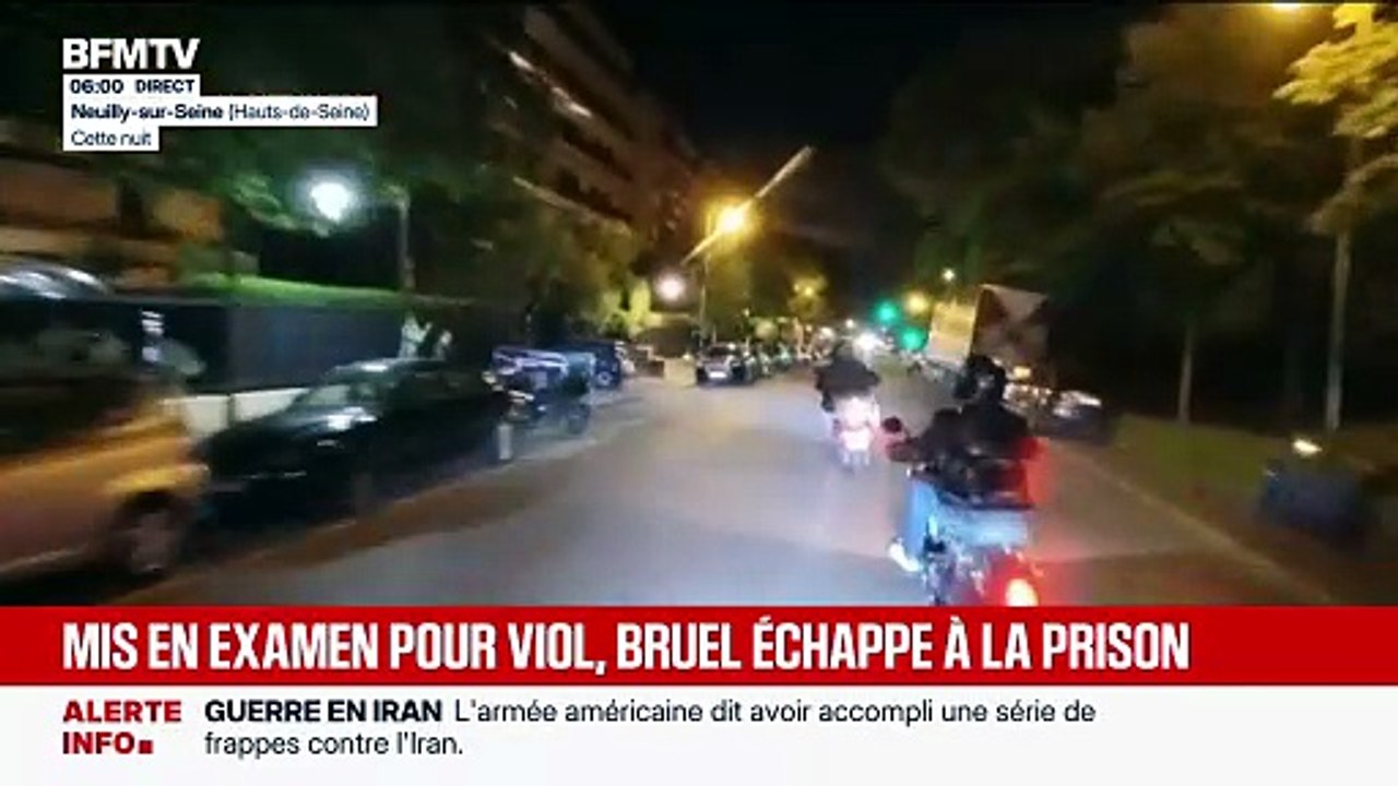 Les images de Patrick Bruel, traqué par les journalistes dans les rues de Paris, alors qu'il quitte le Tribunal pour rentrer à son domicile après sa remise en liberté