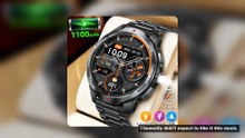 LIGE New Smart Watch Men 1100mah Large Capacity Battery Compass Outdoor 3ATM Waterproof Sports Fitne