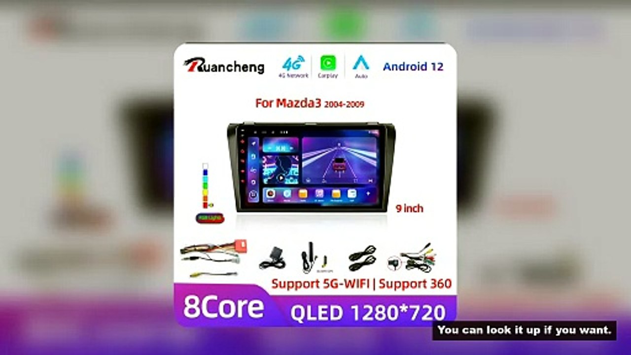 Core Android 13 Carplay for Mazda 3 2004 2005 2006 2007 2008 2009 Car Radio with BOSE Multimedia Pla
