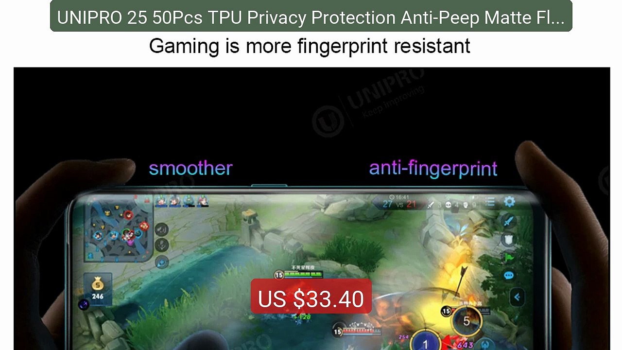 UNIPRO 25 50Pcs TPU Privacy Protection Anti-Peep Matte Flexibl... -- Hot Deal 2026 | Limited Offer!