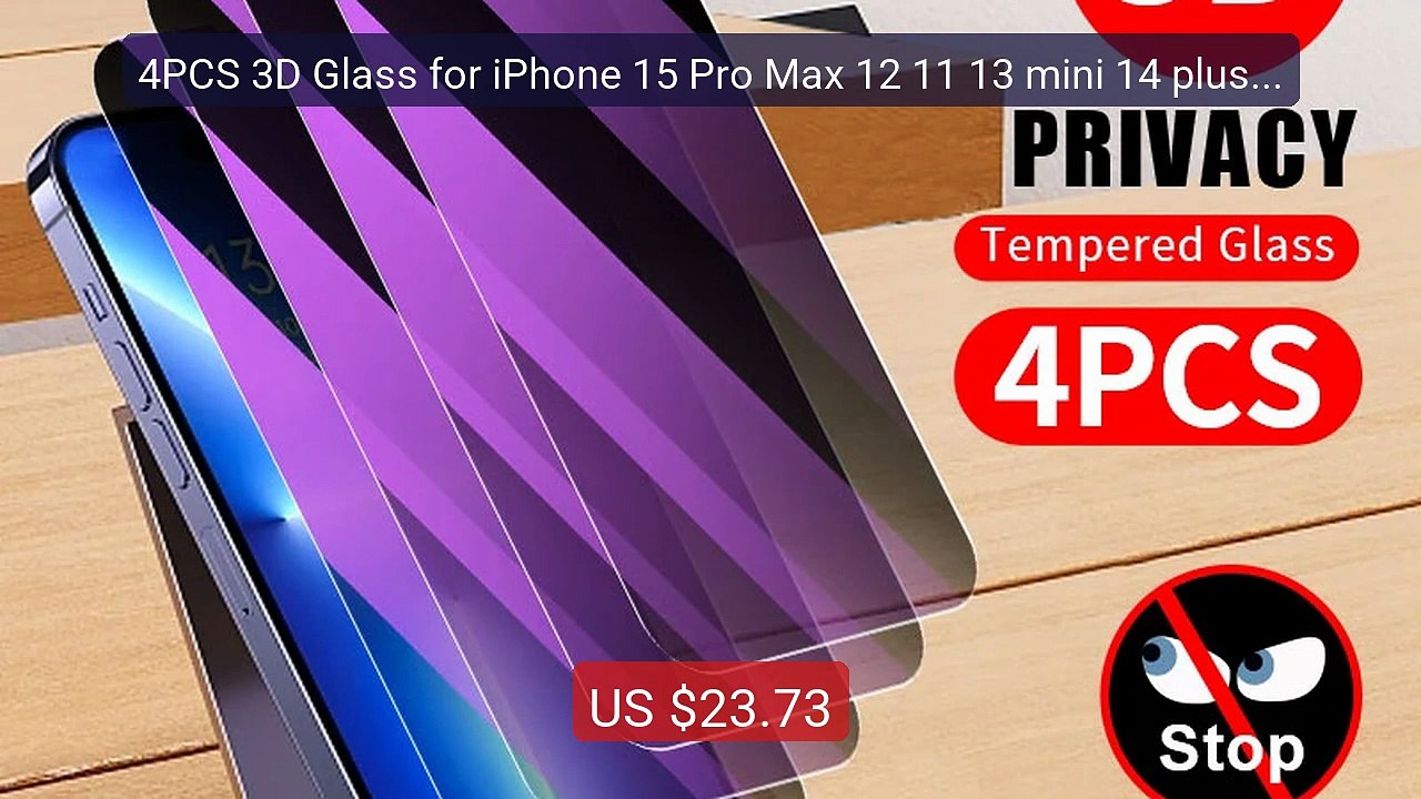 4PCS 3D Glass for iPhone 15 Pro Max 12 11 13 mini 14 plus A... -- Top Pick 2026 | Unbeatable Price!
