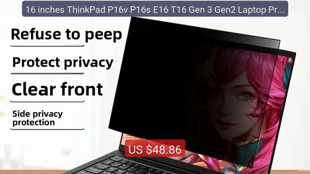 16 inches ThinkPad P16v P16s E16 T16 Gen 3 Gen2 Laptop Privacy Pro... Best Deal 2026 | Shop Now!