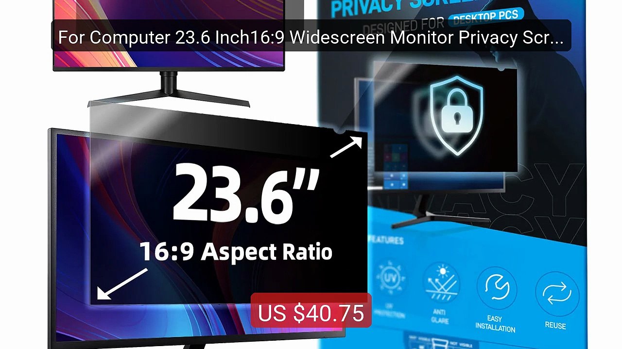 For Computer 23.6 Inch16:9 Widescreen Monitor Privacy Screen ... -- Amazing Value 2026 | Must Have!