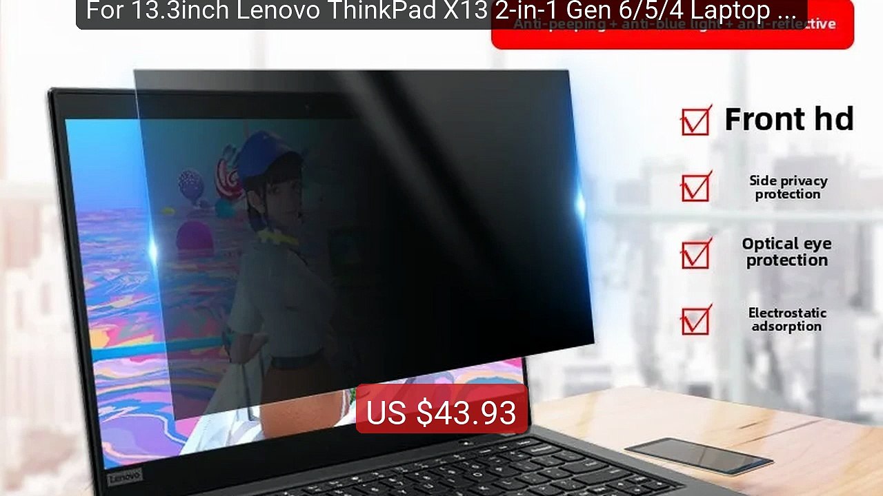 For 13.3inch Lenovo ThinkPad X13 2-in-1 Gen 6/5/4 Laptop Privacy Pr... -- Top Rated 2026 | Buy Now!