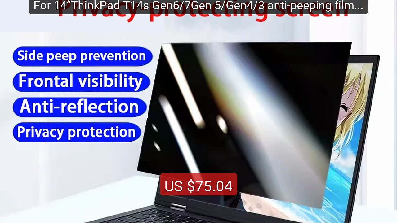 For 14“ThinkPad T14s Gen6/7Gen 5/Gen4/3 anti-peeping film note... -- Hot Deal 2026 | Limited Offer!