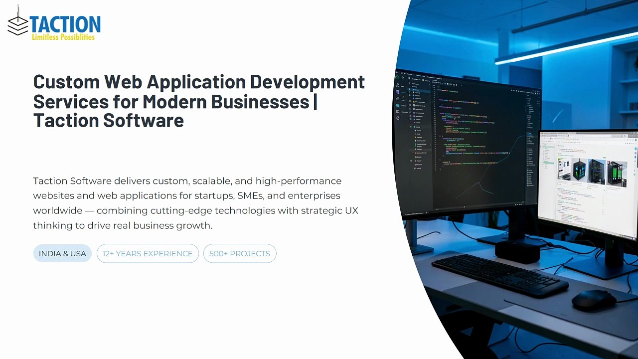 Custom Web Application Development Services for Modern Businesses - Taction Software