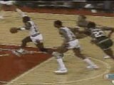 Michael Jordan Dunk Over Two Players
