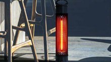 1500W Infrared Electric Radiant Heater Portable Aluminium Steel Heaters with 2 Settings for Indoor Home Black