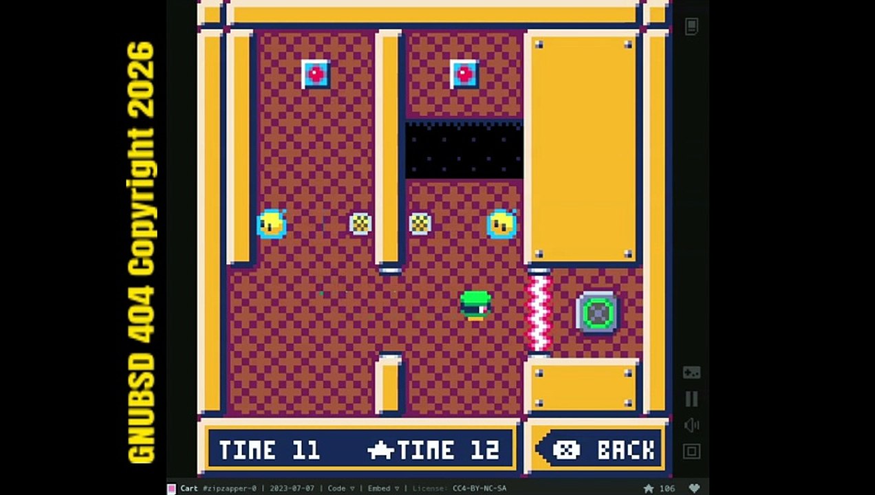 GNUBSD 404 Long N156 Zip Zapper  (Logic Game for Kids !) (Linux/Web)