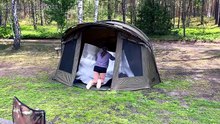 Girl Solo Camping by the LakeCarp Fishing Campfire Cooking  Nature Sounds ASMR#outdoors #camping