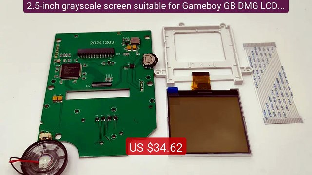 2.5-inch grayscale screen suitable for Gameboy GB DMG LCD E... Top Pick 2026 | Unbeatable Price!