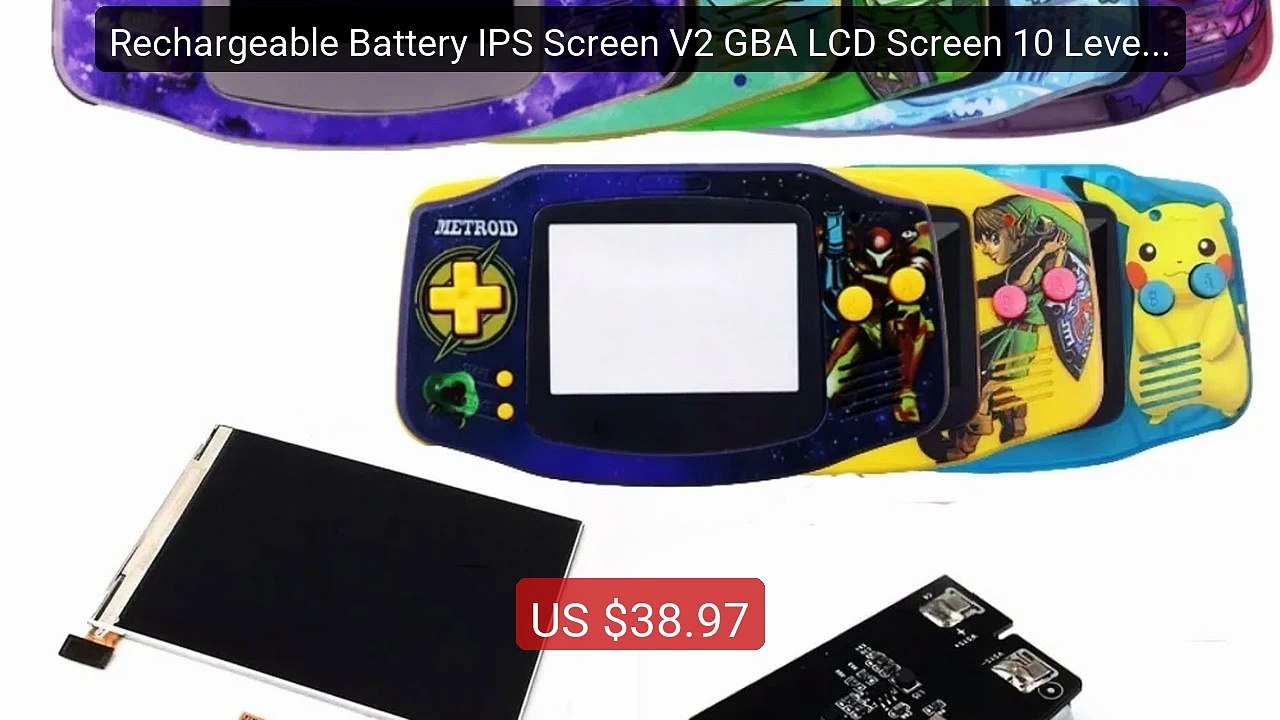 Rechargeable Battery IPS Screen V2 GBA LCD Screen 10 Levels High B... -- Best Deal 2026 | Shop Now!