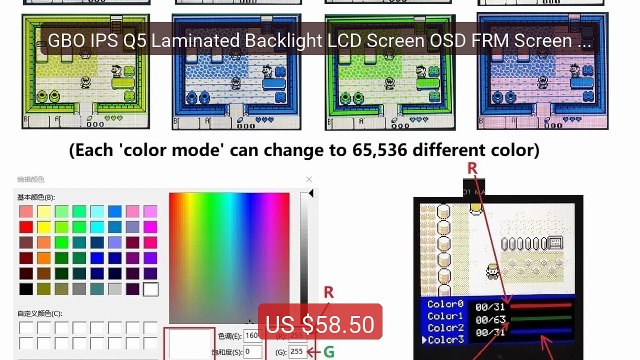 GBO IPS Q5 Laminated Backlight LCD Screen OSD FRM Screen Kit For Ga... Top Rated 2026 | Buy Now!