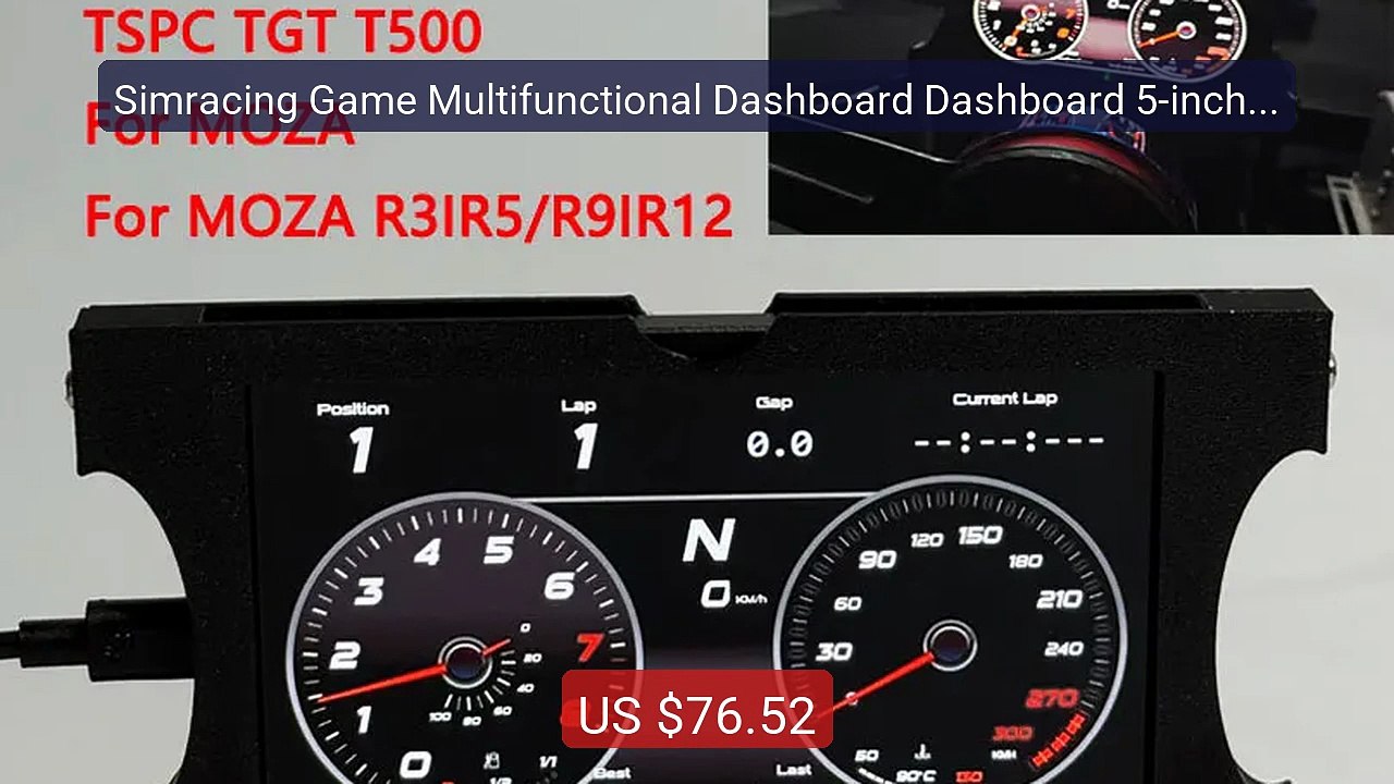 Simracing Game Multifunctional Dashboard Dashbo...