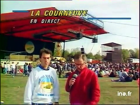 1985 - Johnny Hallyday - Chanteurs sans Frontières à La Courneuve dans “A2 Midi” (Antenne 2, 13 Octobre)