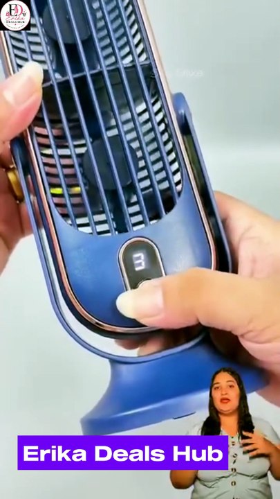 Ventilador de Escritorio Portátil con Pantalla Digital | 5 Velocidades y Ajustable