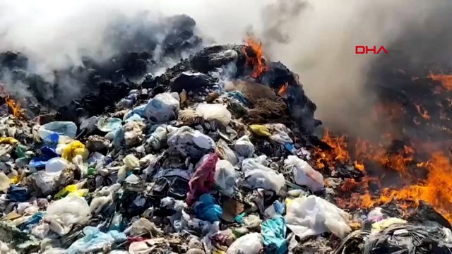 Siirt'te katı atık depolama tesisinde yangın