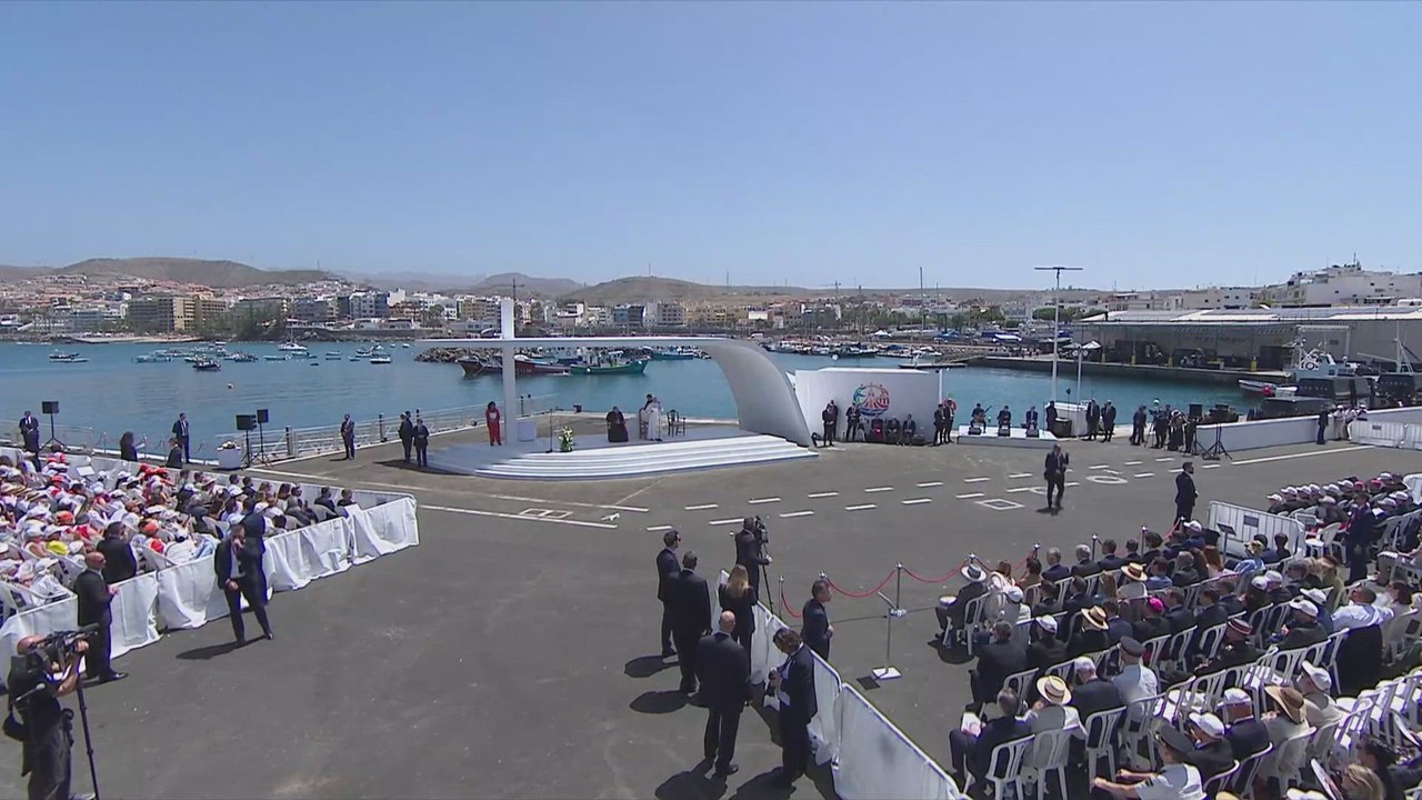 El discurso íntegro del Papa en el puerto de Arguineguín en Gran Canaria