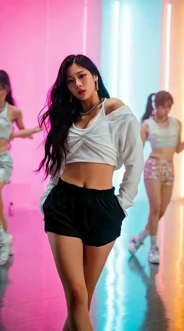 ⁣AI K-pop Day 13: White Mesh + Boots 🖤 0.8s Whip → 16.6s Pose