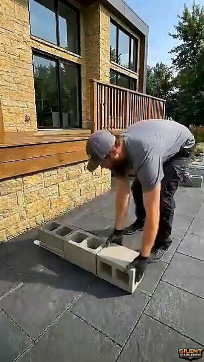 I Built Stairs Using Only Cinder Blocks & Wood