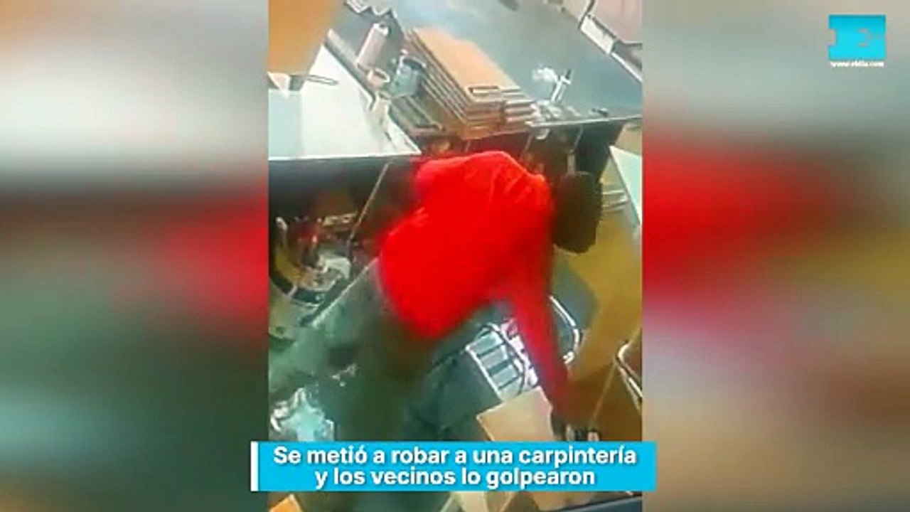 Se metió a robar a una carpintería y los vecinos lo golpearon