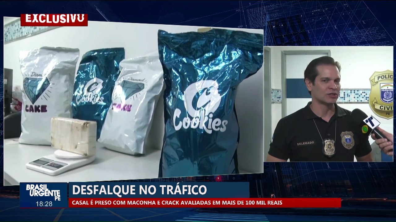 Desfalque no tráfico: casal é preso com maconha e crack avaliadas em mais de 100 mil reais