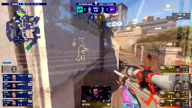 Counter-Strike #413: HUASOPEEK - 4 AK kills (3 HS) on the bombsite A offensive (Part 1 - o...