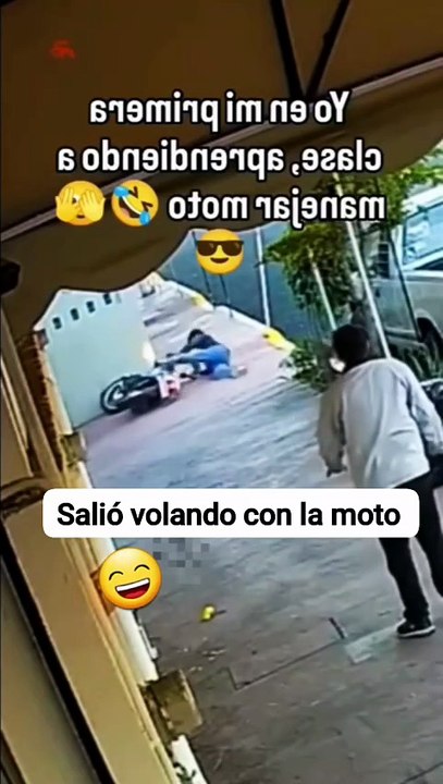 Aprendiendo a manejar moto