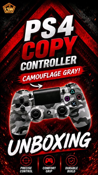 Unboxing Ps4 Copy Controller Camouflage Gray