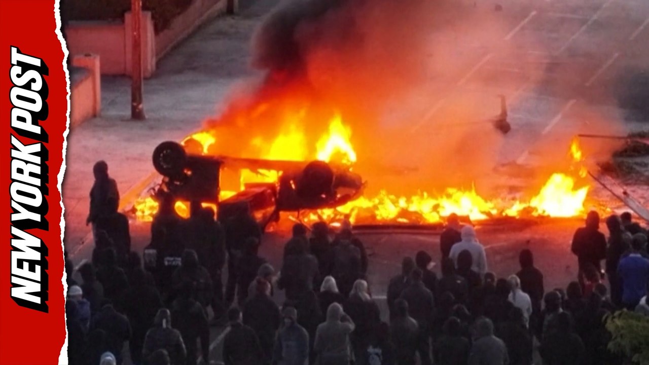 Car set ablaze amid anti-immigration violence in Belfast after victim loses eye in knife attack