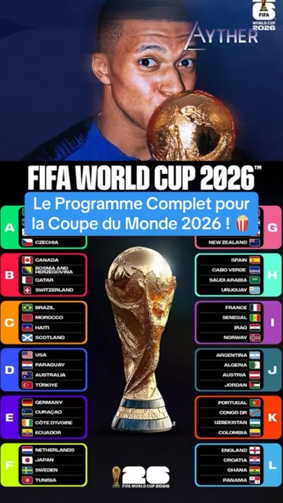 Le Programme Complet de la Coupe du Monde de Foot 2026 ! #foot #football #worldcup #worldcup2026