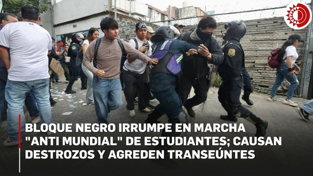 Encapuchados causan destrozos y agreden a aficionados del Mundial 2026 rumbo al Estadio Ciudad de México
