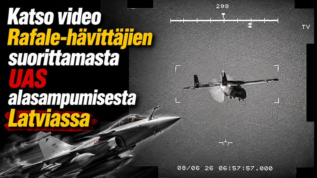 Katso video Rafale-hävittäjien suorittamasta UAS alasampumisesta Latviassa