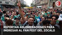 Aficionados reportan hasta media hora de espera para acceder al Fanfest del Zócalo
