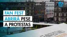 Rueda el balón en el Zócalo: Anuncian apertura del Fan Fest pese a protestas de la CNTE