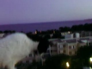 video panoramique de nuit de mon, balcon un vue surprenente