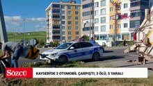 Kayseri'de 2 otomobil çarpıştı; 3 ölü, 5 yaralı