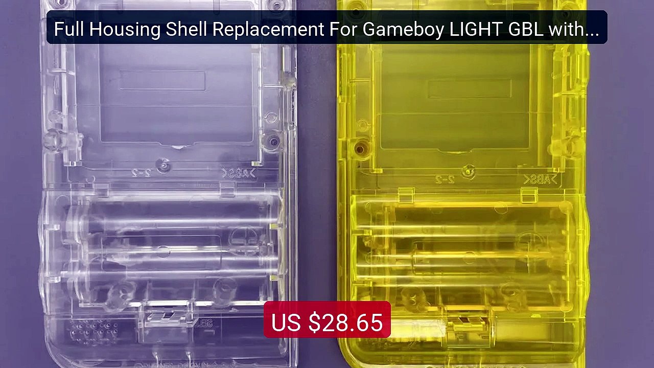 Full Housing Shell Replacement For Gameboy LIGHT GBL with glas... -- Best Buy 2026 | Great Quality!