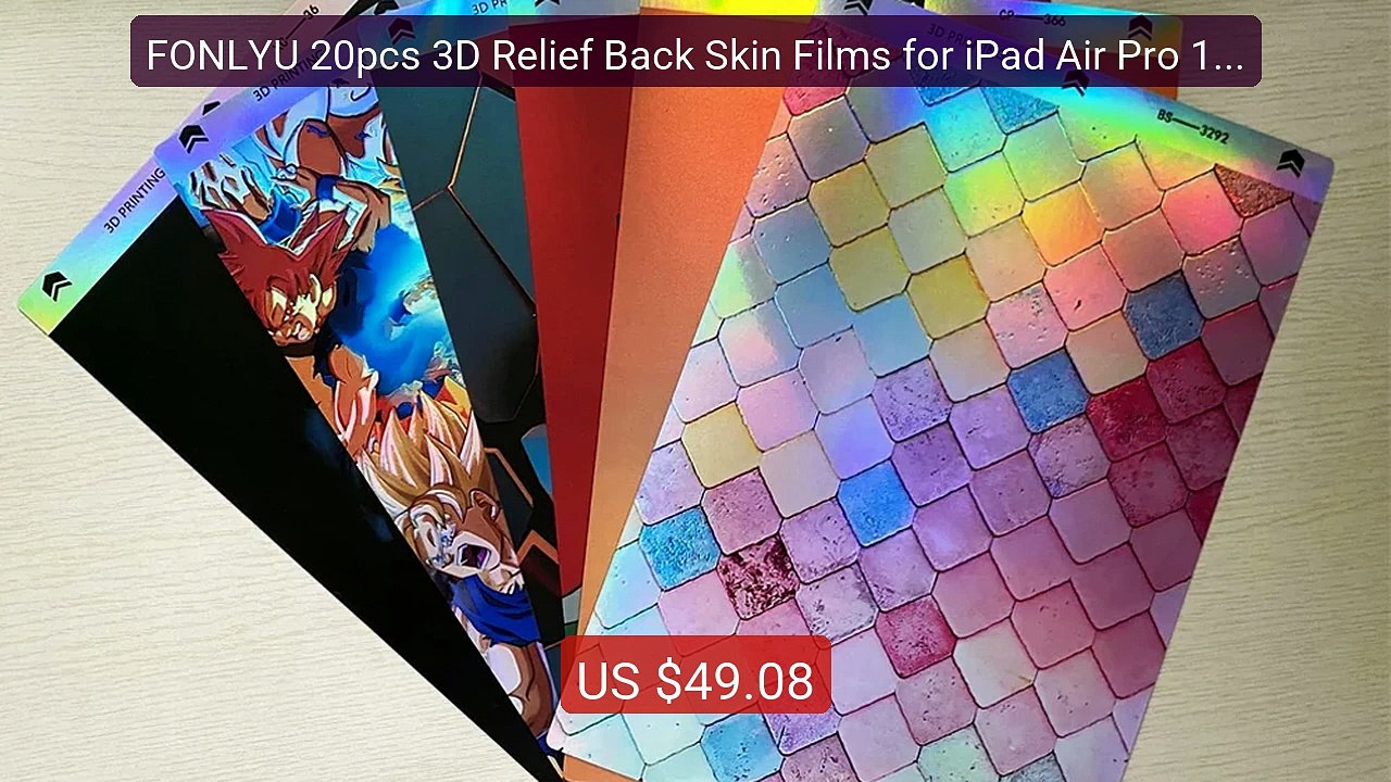 FONLYU 20pcs 3D Relief Back Skin Films for iPad Air Pro 10.5 1... -- Best Buy 2026 | Great Quality!